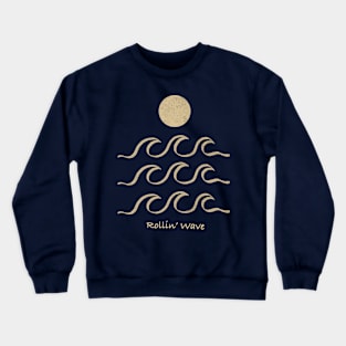 Wave and Sun Landscape Crewneck Sweatshirt